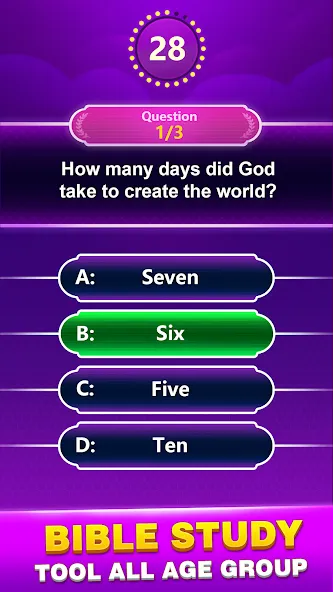 Bible Trivia - Word Quiz Game (Библейская викторина)  [МОД Много денег] Screenshot 1