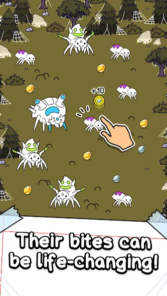 Spider Evolution: Idle Game (Спайдер Эволюшн)  [МОД Бесконечные монеты] Screenshot 2