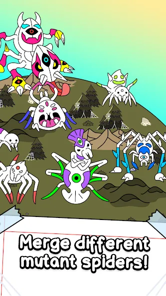 Spider Evolution: Idle Game (Спайдер Эволюшн)  [МОД Бесконечные монеты] Screenshot 3