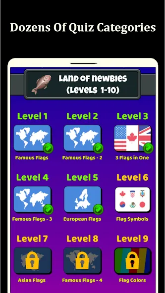 World Flags Quiz Game (Ворлд Флагс Квиз Гейм)  [МОД Menu] Screenshot 5