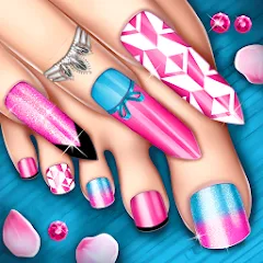 Скачать взломанную Nail Art Fashion Salon Game  [МОД Бесконечные монеты] - полная версия apk на Андроид