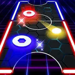 Взломанная Air Hockey Glow HD Ultimate 2D (Эйр)  [МОД Бесконечные монеты] - стабильная версия apk на Андроид