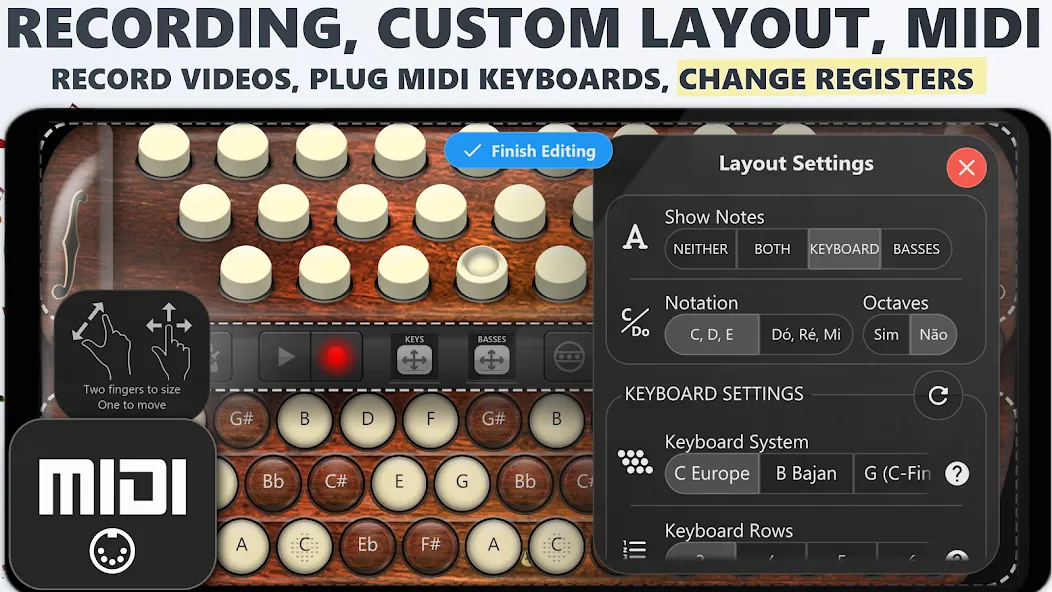 Accordion Chromatic Button (Аккордеон с хроматическими кнопками)  [МОД Unlocked] Screenshot 5