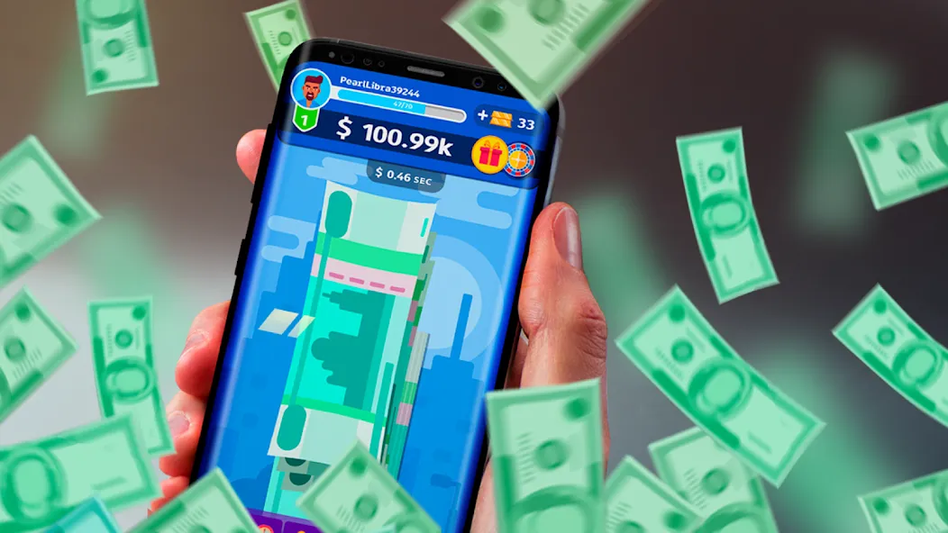 Money cash clicker  [МОД Unlimited Money] Screenshot 1