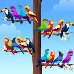 Скачать взломанную Bird Sort - Color Puzzle  [МОД Много денег] - последняя версия apk на Андроид