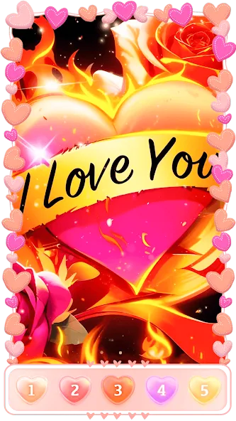 Love, Heart Coloring Book  [МОД Unlimited Money] Screenshot 3