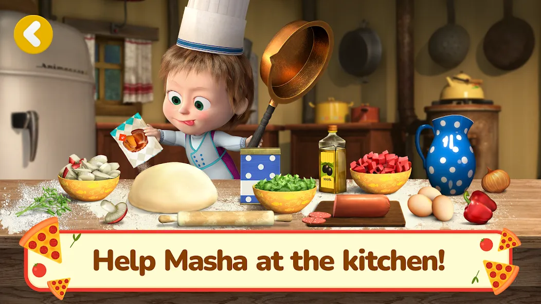 Masha and the Bear Pizza Maker  [МОД Unlocked] Screenshot 1