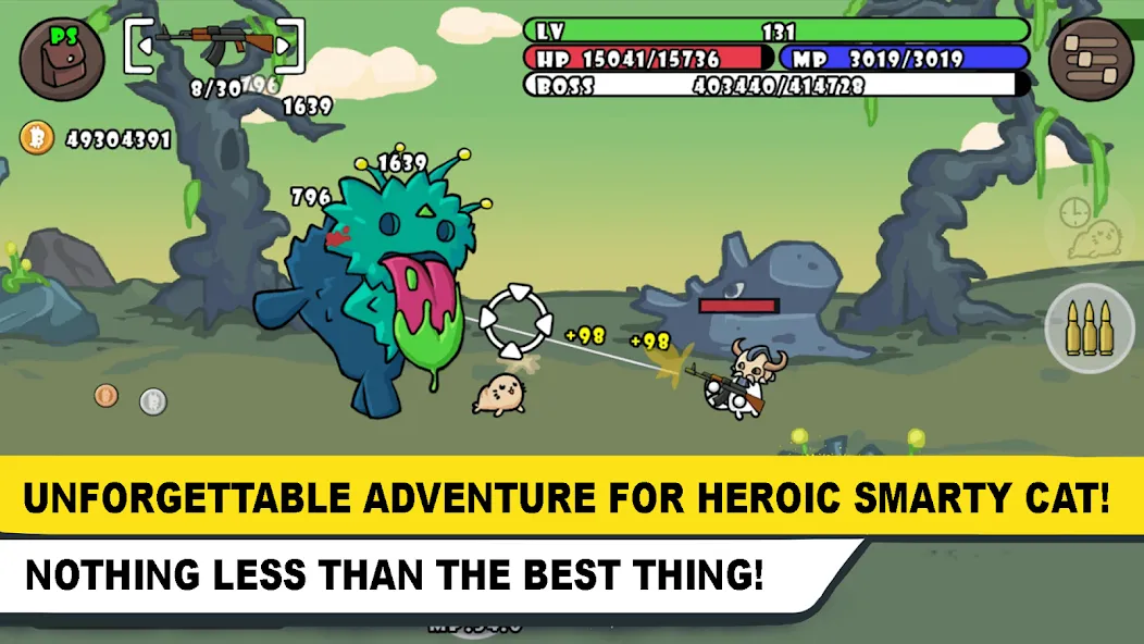 Stickman Cat Gun offline games  [МОД Много монет] Screenshot 4