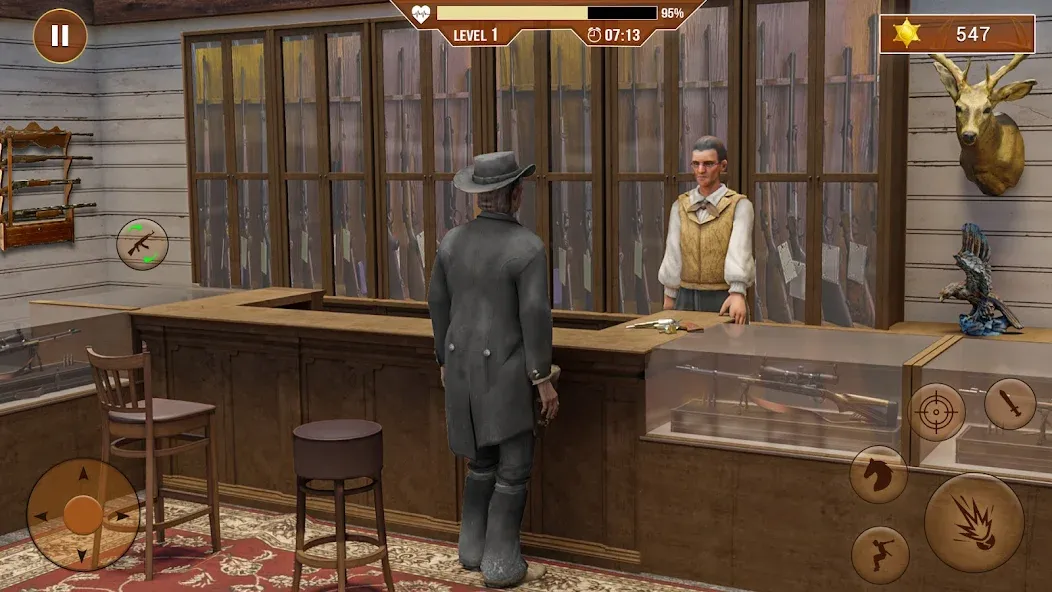 West Cowboy Shooting Games 3D  [МОД Бесконечные монеты] Screenshot 3