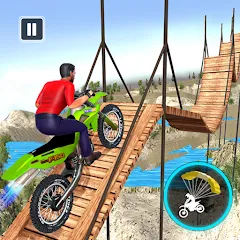 Скачать взломанную Bike Stunt Game: Tricks Master  [МОД Unlimited Money] - стабильная версия apk на Андроид
