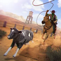 Скачать взломанную Cowboys Horse Racing Derby  [МОД Меню] - стабильная версия apk на Андроид