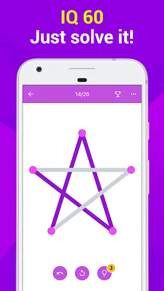 1LINE –One Line with One Touch (ЛАЙН)  [МОД Unlocked] Screenshot 1
