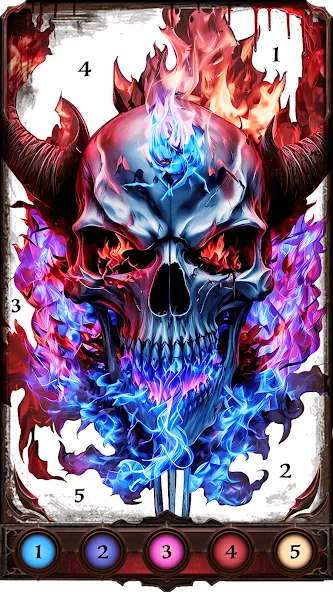 Dark, Horror Color by Number  [МОД Бесконечные деньги] Screenshot 2