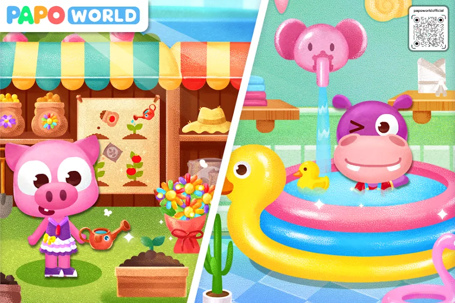 Papo Town Preschool  [МОД Menu] Screenshot 2