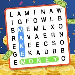 Взломанная Make Money: Word Search (Мейк Мани)  [МОД Много монет] - последняя версия apk на Андроид