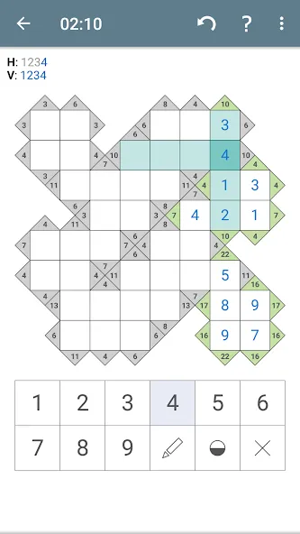 Kakuro (Cross Sums)  [МОД Unlocked] Screenshot 2