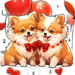 Взлом Dog Coloring, Color by number  [МОД Меню] - полная версия apk на Андроид
