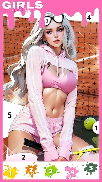 Paint Color: Color by number  [МОД Бесконечные деньги] Screenshot 2