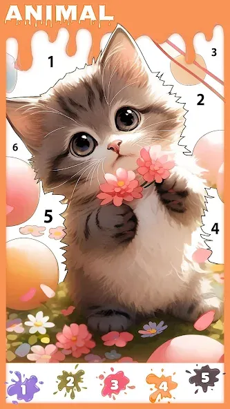 Paint Color: Color by number  [МОД Бесконечные деньги] Screenshot 5