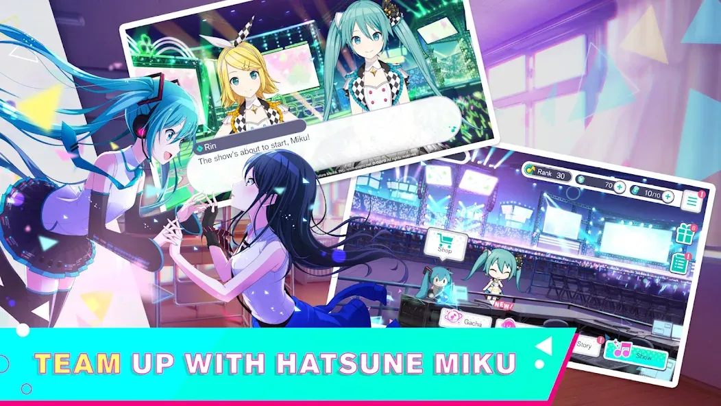 HATSUNE MIKU: COLORFUL STAGE! (Хацуне Мику)  [МОД Menu] Screenshot 1