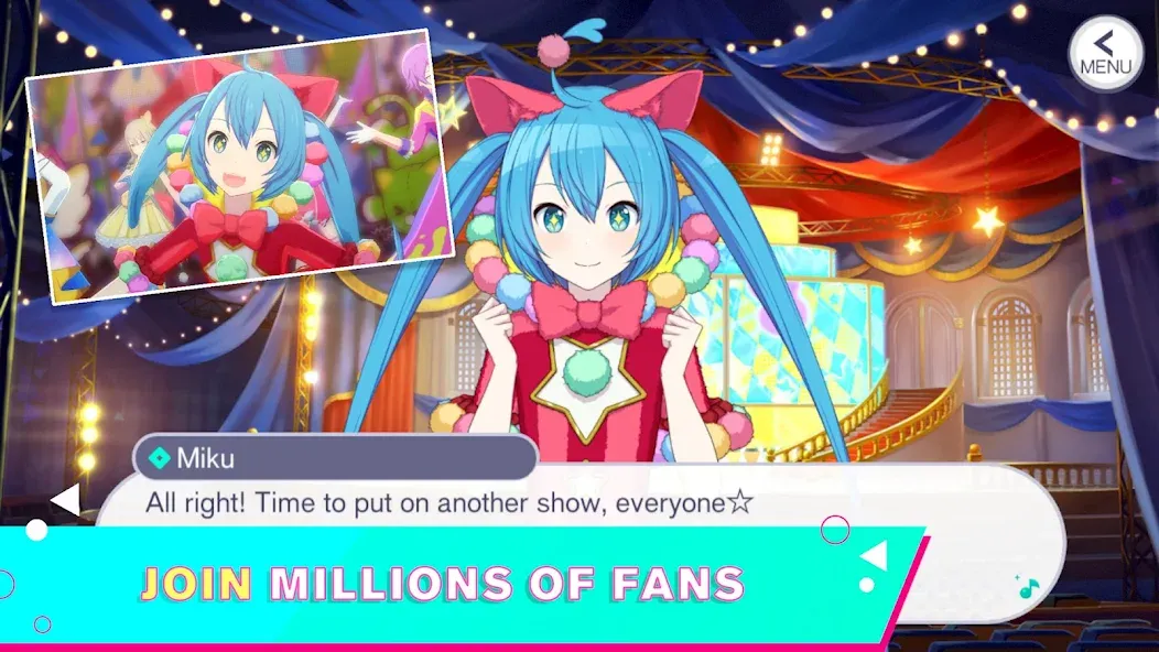 HATSUNE MIKU: COLORFUL STAGE! (Хацуне Мику)  [МОД Menu] Screenshot 5
