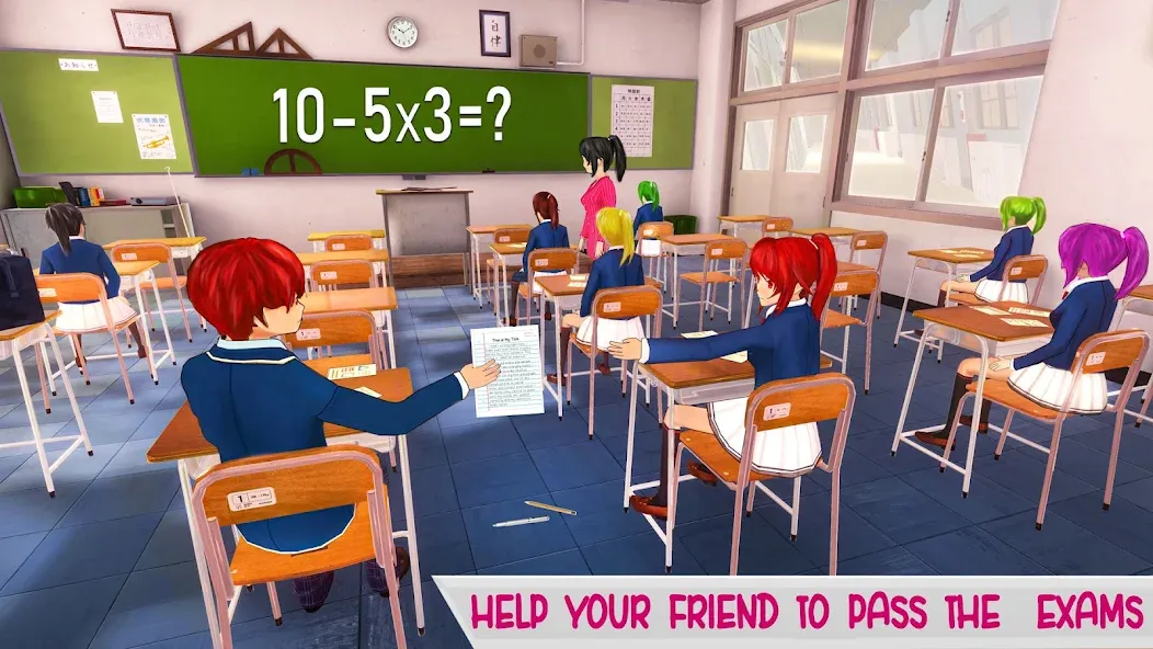 Anime High School Life  [МОД Unlocked] Screenshot 2