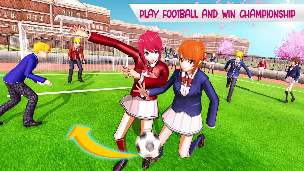 Anime High School Life  [МОД Unlocked] Screenshot 3