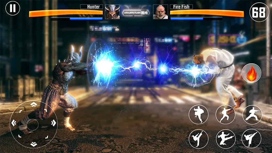 Kung Fu Fighting Karate Games (Кунгфу файтинг карате игры)  [МОД Menu] Screenshot 2