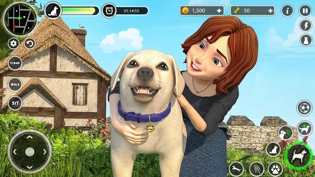 Dog Simulator Pet Dog Games 3D  [МОД Бесконечные монеты] Screenshot 3