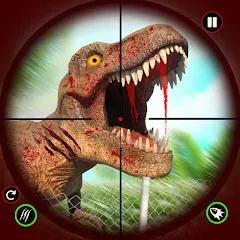 Скачать взломанную Dino Hunting Sniper Shooter 3D  [МОД Меню] - стабильная версия apk на Андроид
