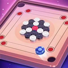 Скачать взломанную Carrom Lure - Disc pool game (Карром Лур)  [МОД Много денег] - стабильная версия apk на Андроид
